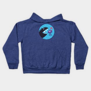 Cute Jellyfish In Love With Sea Monster Kids Hoodie